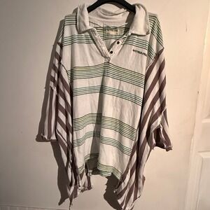 We The Free XL Schools Out Polo Striped Oversized Top
